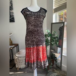 NIC + ZOE tech stretch dress fit and flare classic style old money coquette S